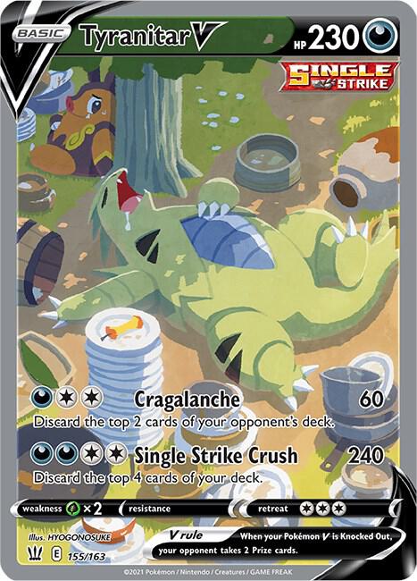 Pokemon: Tyranitar V (Alternate Full Art) - SWSH05: Battle Styles - VGMX