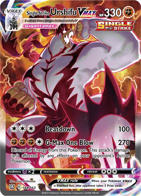 Pokemon: Single Strike Urshifu VMAX (Alternate Art Secret) - SWSH05: Battle Styles - VGMX