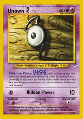 Pokémon: Unown [G] - 27/105 - Neo Destiny - VGMX