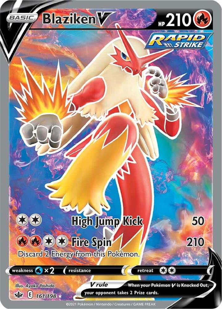 Pokemon: Blaziken V (Full Art) - SWSH06: Chilling Reign - VGMX