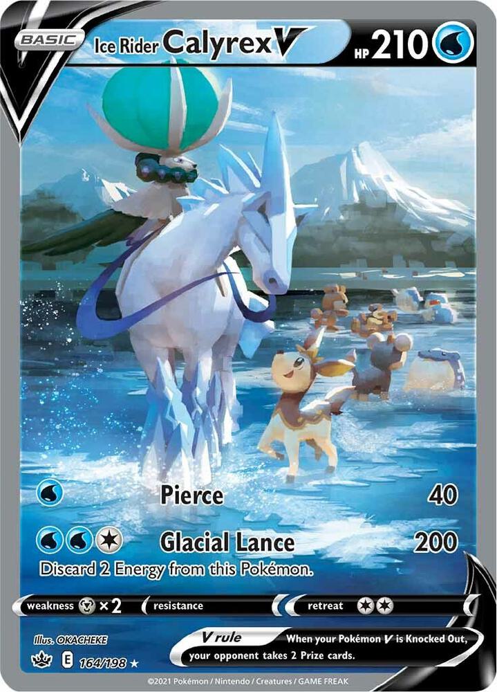 Pokemon: Ice Rider Calyrex V 164/198 - Chilling Reign - VGMX