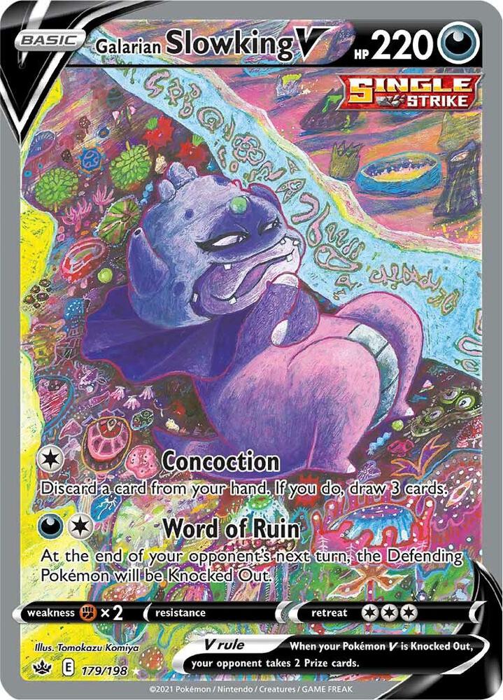 Pokemon: Galarian Slowking V (Alternate Full Art) - SWSH06: Chilling Reign - VGMX