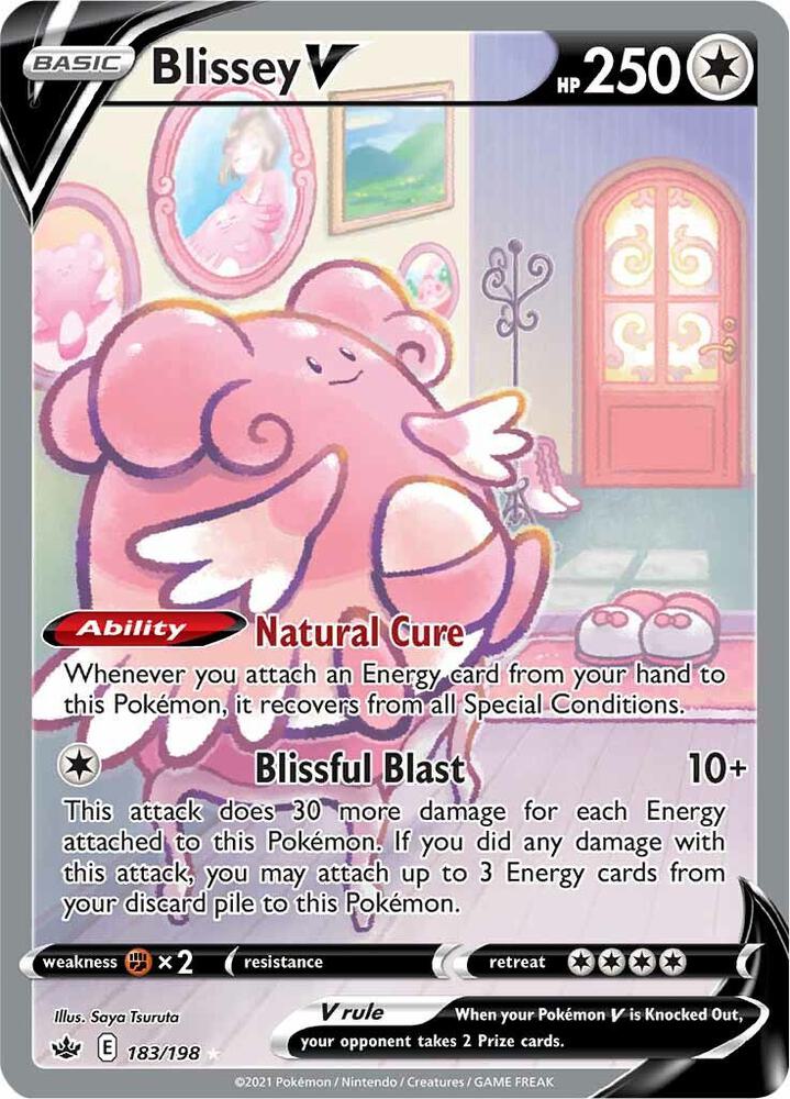 Pokemon: Blissey V (Alternate Full Art) - SWSH06: Chilling Reign - VGMX