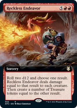 Magic: The Gathering: Reckless Endeavor (Extended Art) - Commander: Adventures in the Forgotten Realms