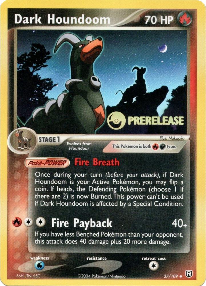 Dark Houndoom - 37/109 (Prerelease) - Nintendo Promos