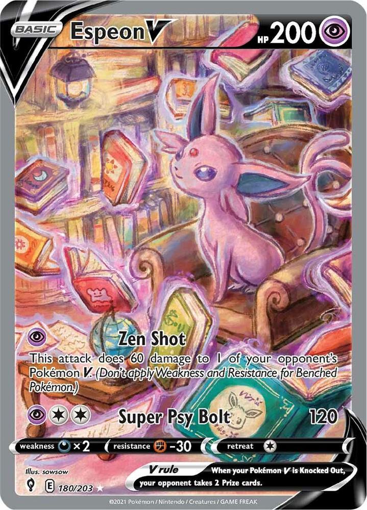 Pokemon: Espeon V (Alternate Full Art) - SWSH07: Evolving Skies - VGMX