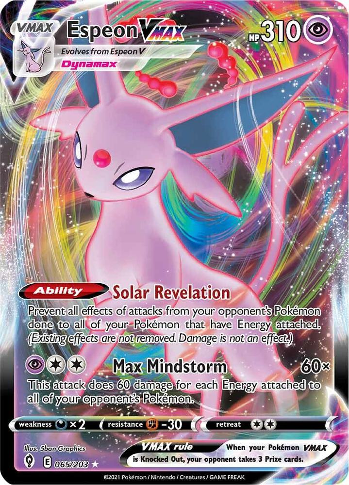 Pokémon: Espeon VMAX - 065/203 - Evolving Skies - VGMX
