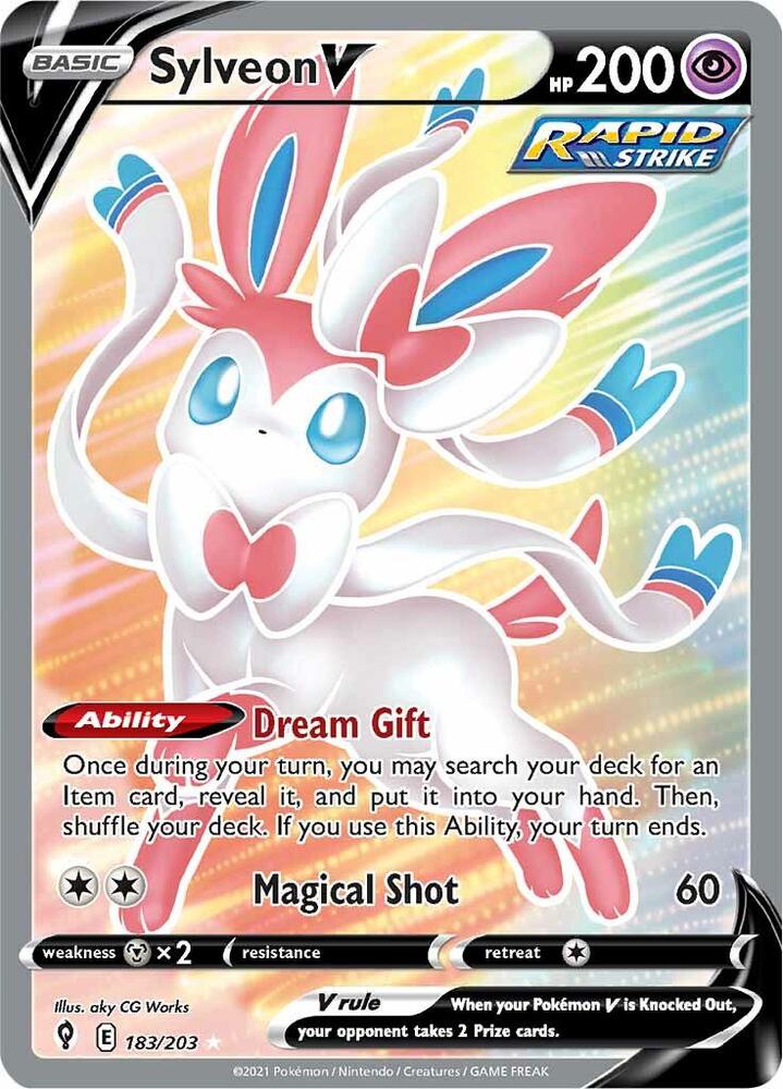 Pokémon: Sylveon V (Full Art) - SWSH07: Evolving Skies - VGMX