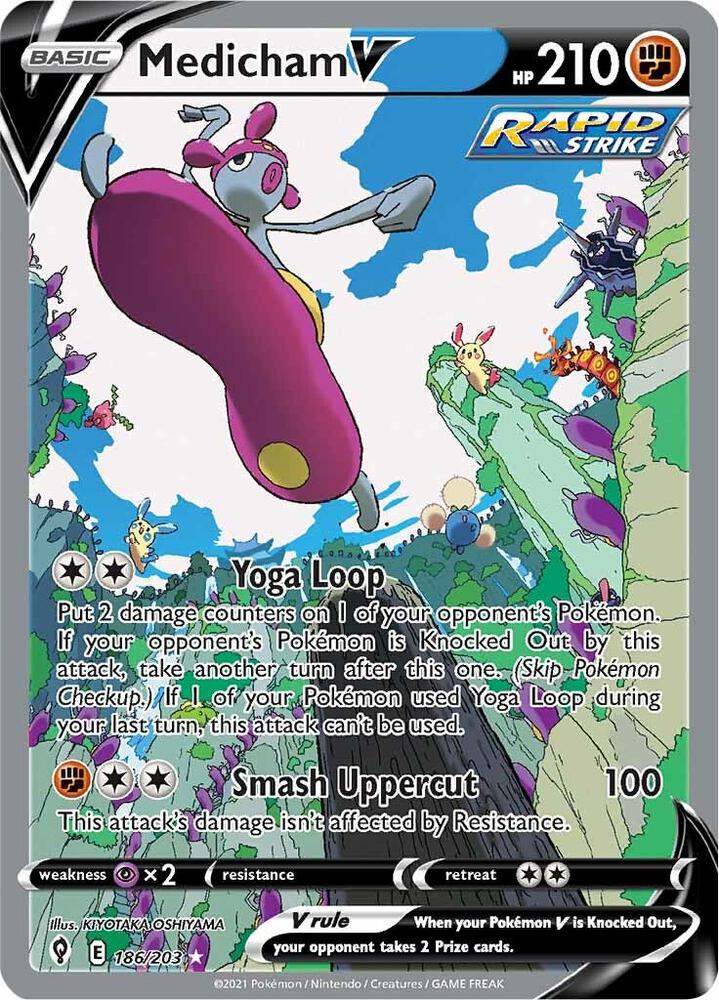 Pokemon: Medicham V (Alternate Full Art) - SWSH07: Evolving Skies - VGMX