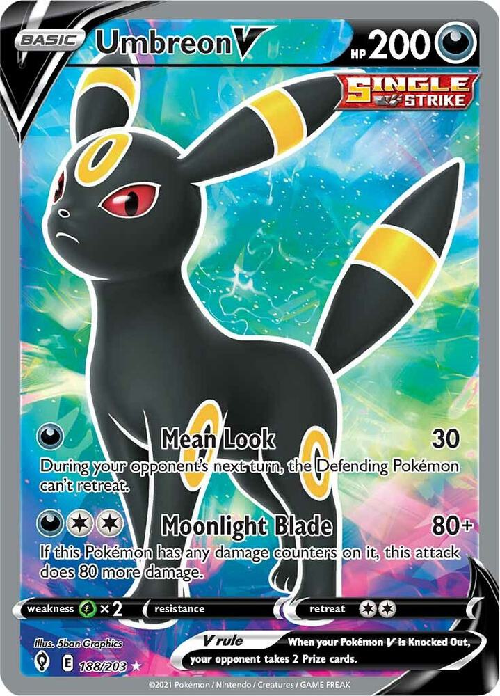 Pokémon: Umbreon V (Full Art) - SWSH07: Evolving Skies - VGMX