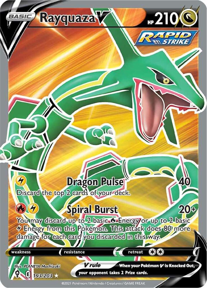 Pokemon: Rayquaza V 193/203 - Evolving Skies - VGMX