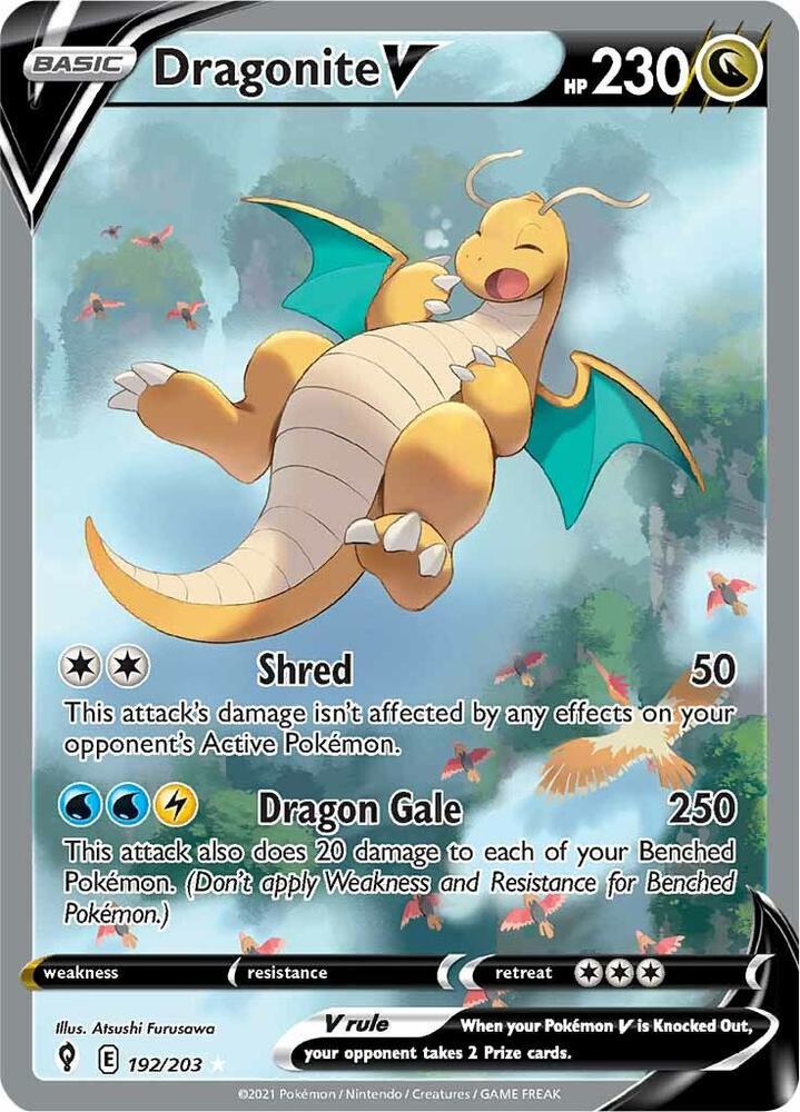 Pokemon: Dragonite V 192/203 - Evolving Skies - VGMX