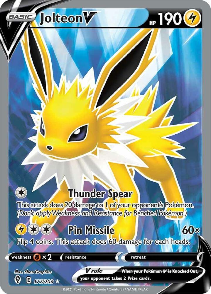Pokémon: Jolteon V (Full Art) - SWSH07: Evolving Skies - VGMX