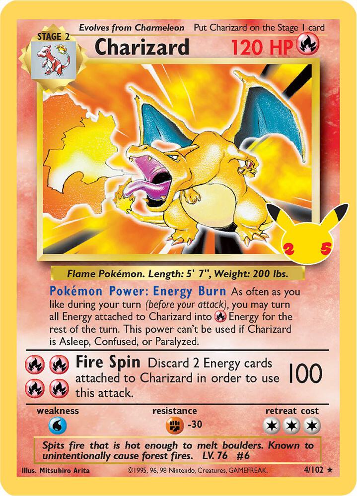 Pokemon: Charizard 4/102 - Celebrations: Classic Collection - VGMX