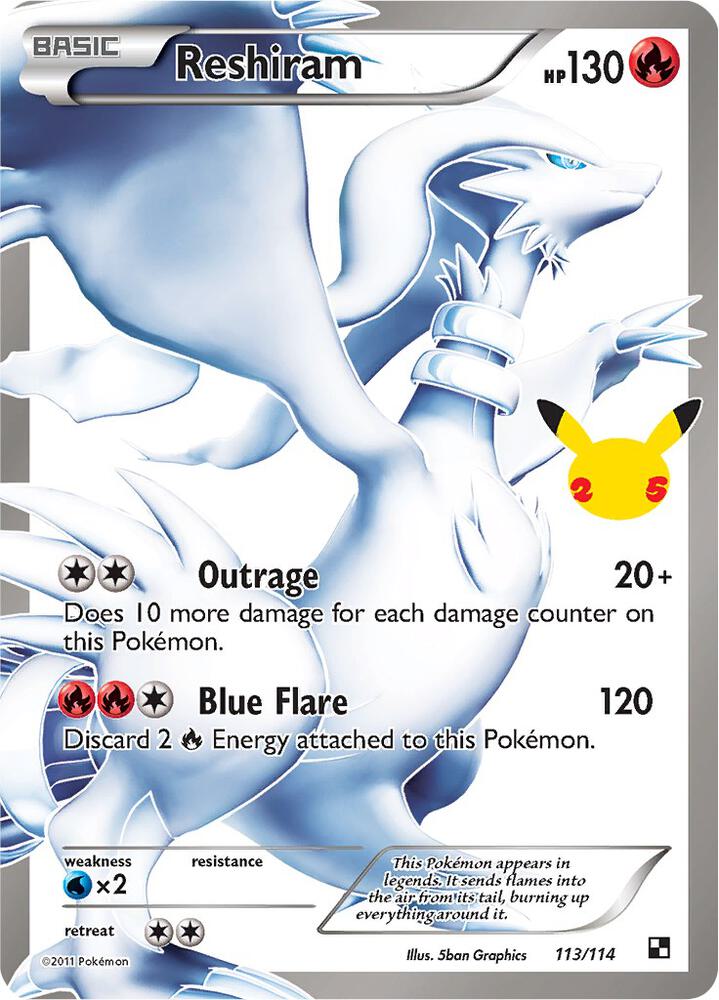 Pokemon: Reshiram - Celebrations: Classic Collection - VGMX