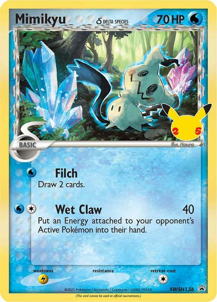 Pokemon: Mimikyu (Delta Species) - SWSH136 - SWSH: Sword & Shield Promo Cards - VGMX