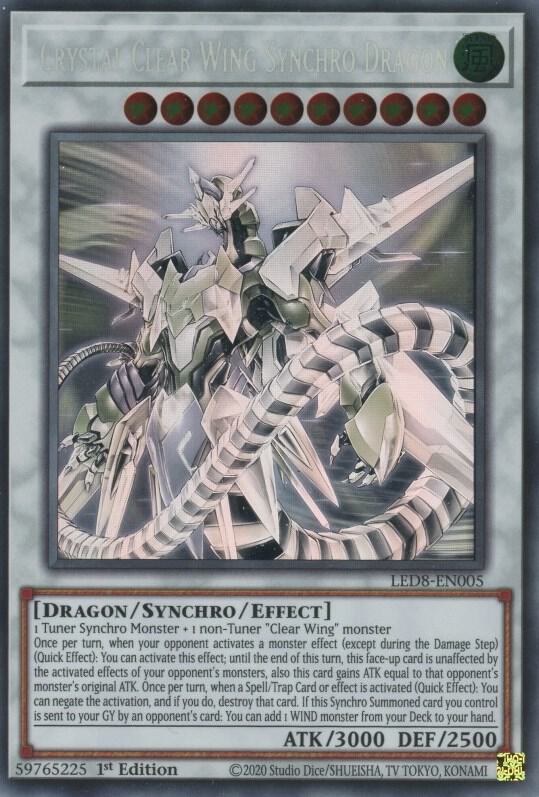 Yu-Gi-Oh!: Crystal Clear Wing Synchro Dragon (Ghost Rare) - 1st Edition - Legendary Duelists: Synchro Storm - VGMX