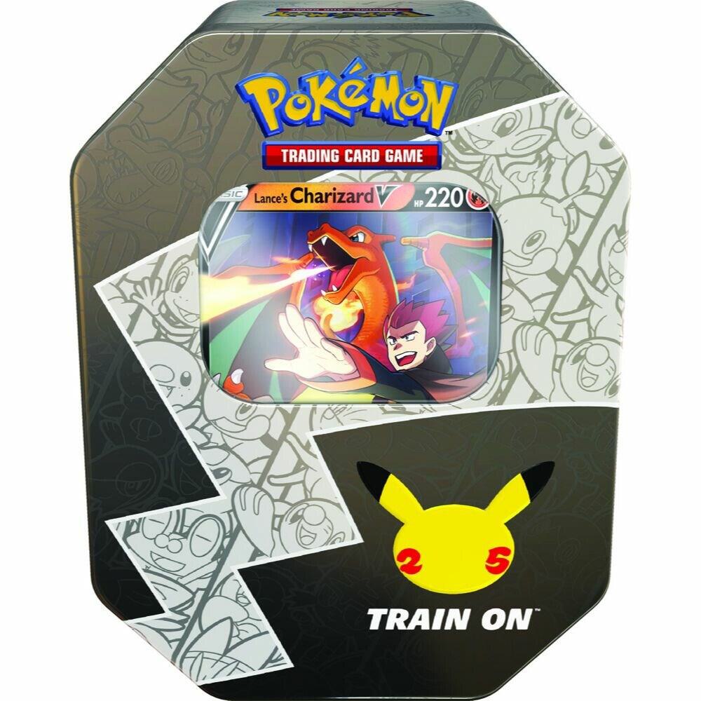 Pokemon: Celebrations International Tin [Lance's Charizard V] - Celebrations - VGMX