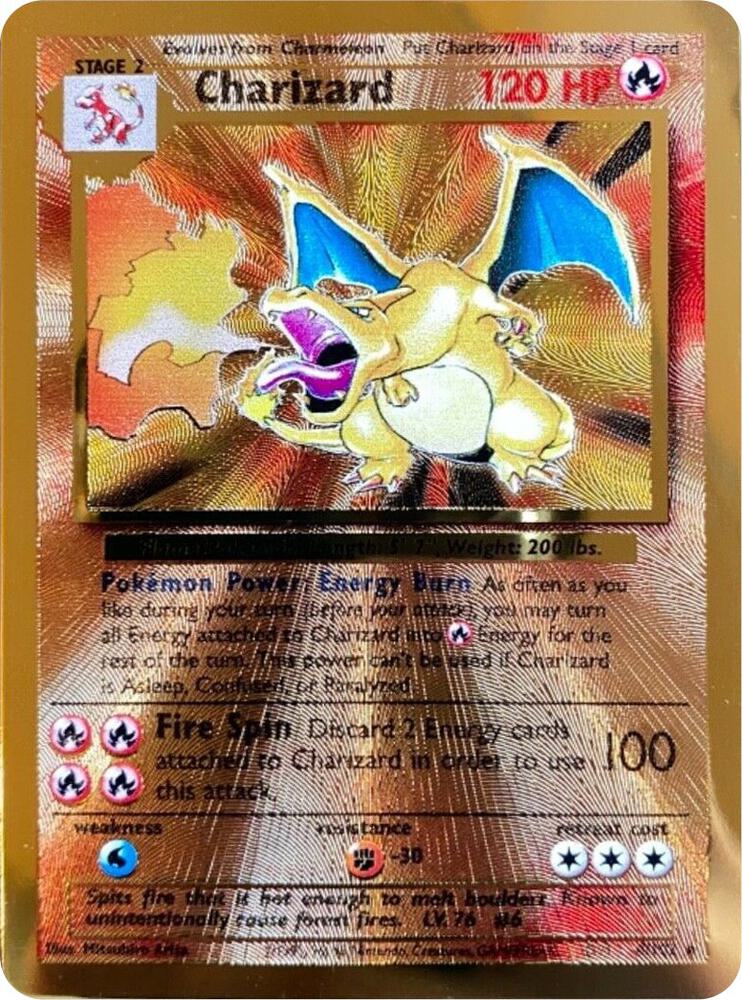 Pokemon: Charizard (Metal Card) - Celebrations