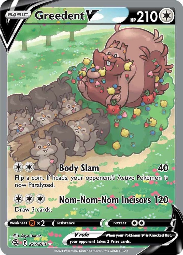 Pokemon: Greedent V (Alternate Full Art) - SWSH08: Fusion Strike - VGMX