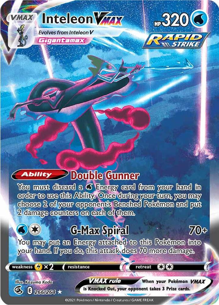 Pokémon: Inteleon VMAX (Alternate Art Secret) - SWSH08: Fusion Strike - VGMX