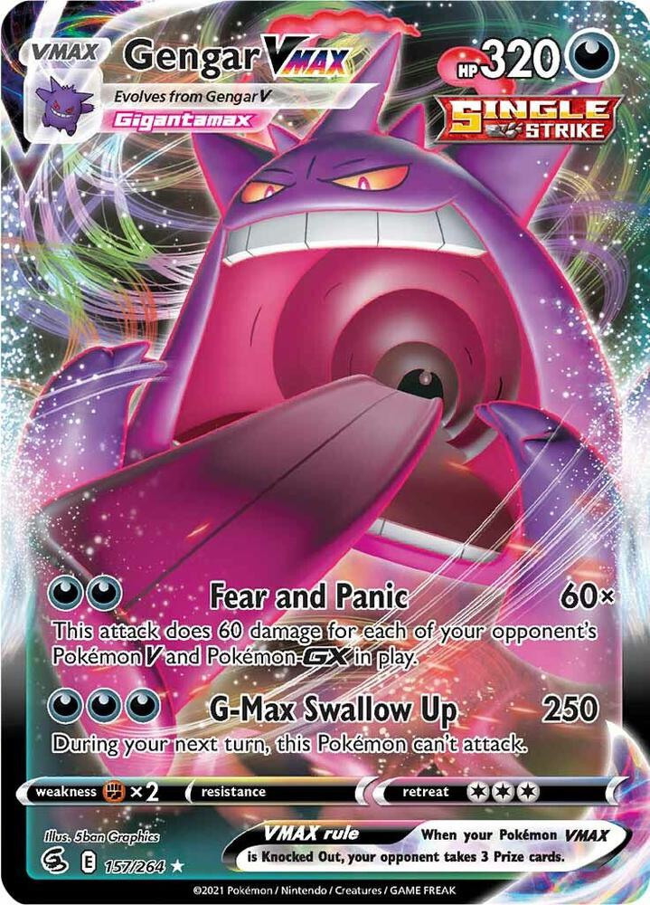 Pokémon: Gengar VMAX - 157/264 - SWSH08: Fusion Strike