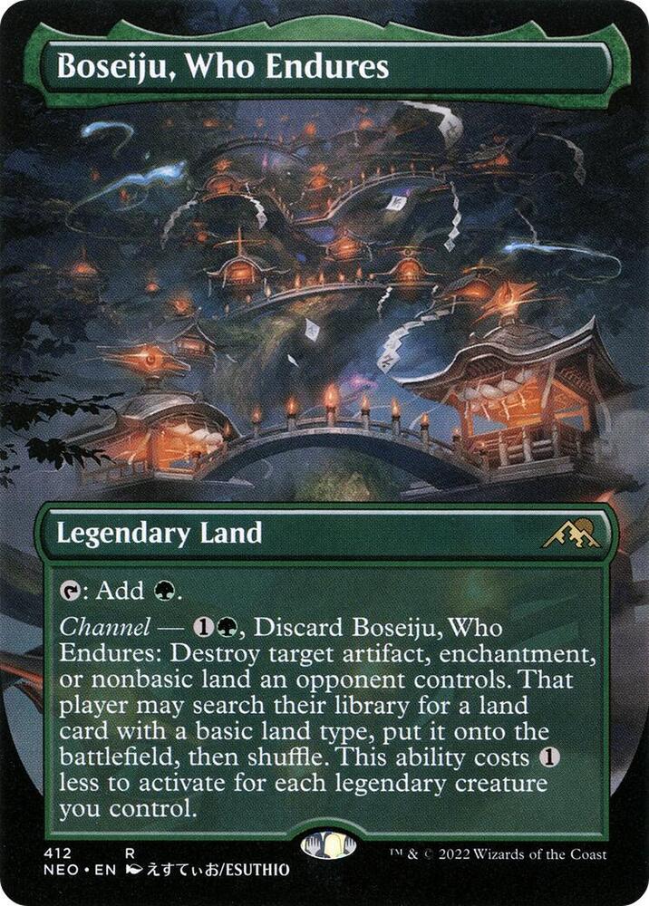 Magic: The Gathering: Boseiju, Who Endures (Borderless) - Kamigawa: Neon Dynasty - VGMX