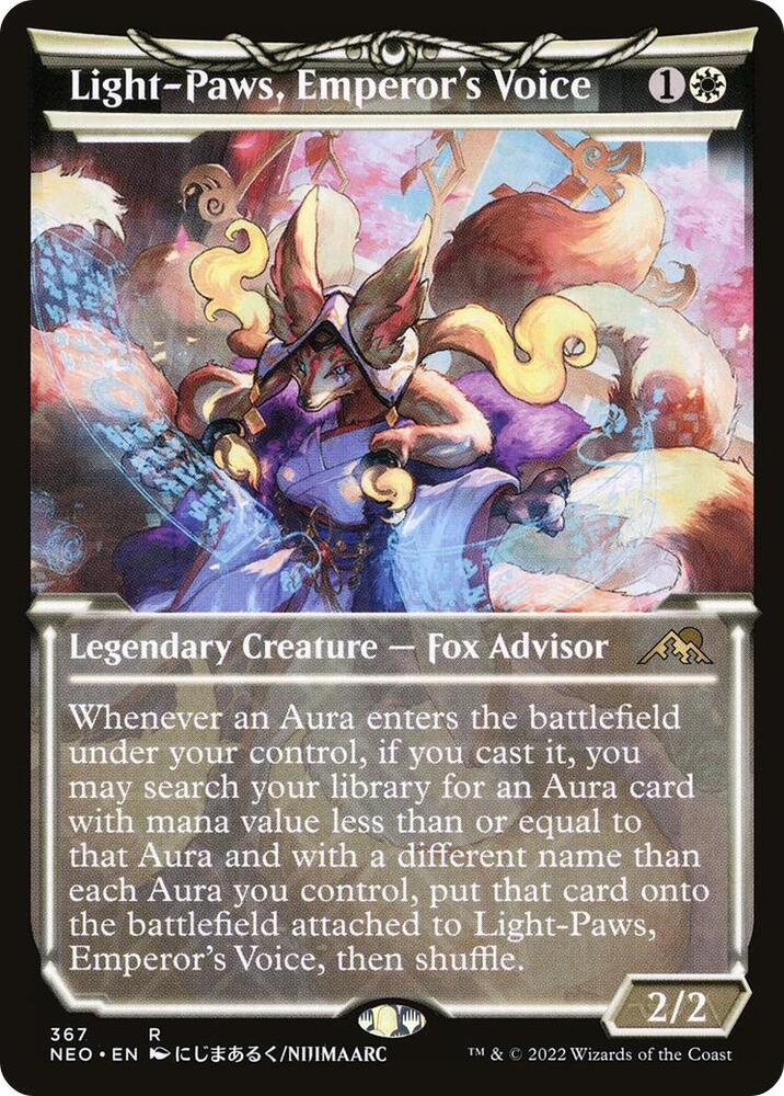 Magic: The Gathering: Light-Paws, Emperor's Voice (Showcase) - Kamigawa: Neon Dynasty - VGMX