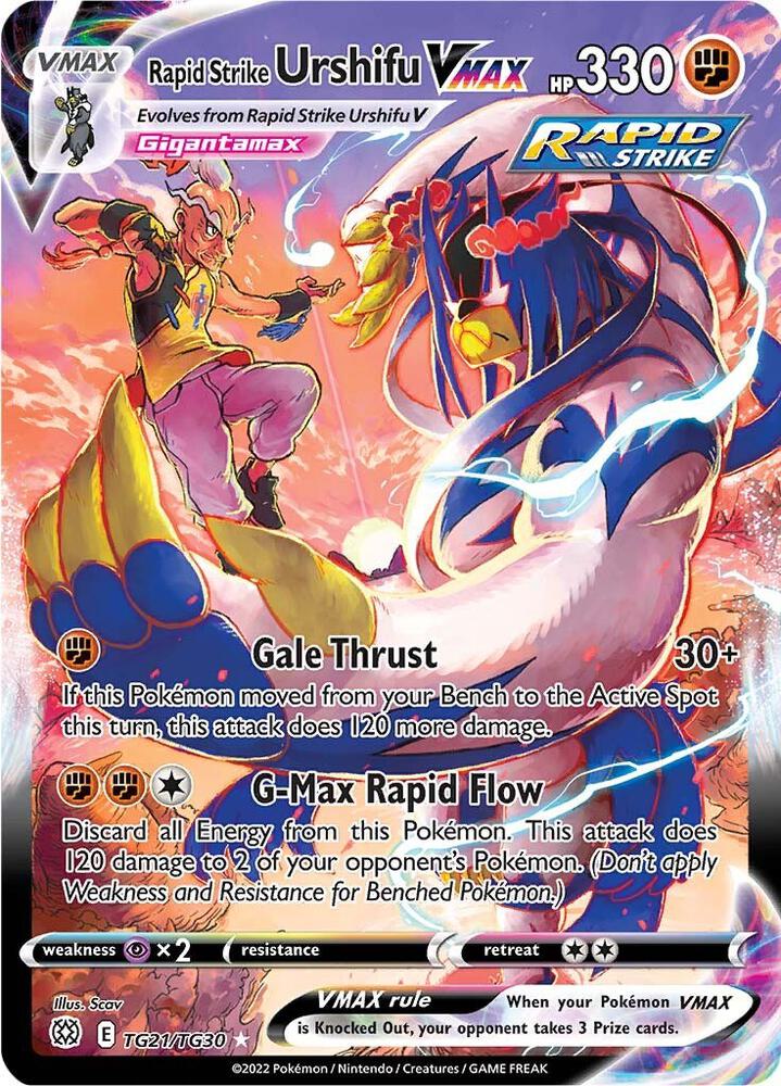 Pokémon: Rapid Strike Urshifu VMAX - TG21/TG30 - SWSH09: Brilliant Stars Trainer Gallery