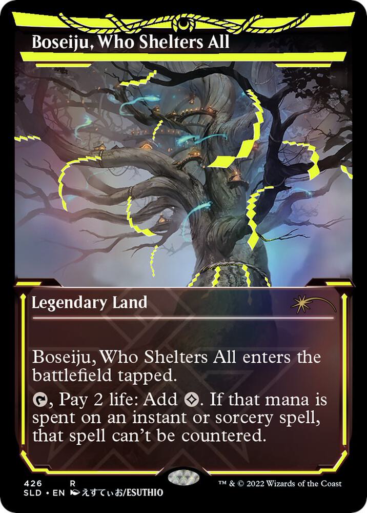 Magic: The Gathering: Boseiju, Who Shelters All (Neon Yellow) - Secret Lair Drop Series - VGMX