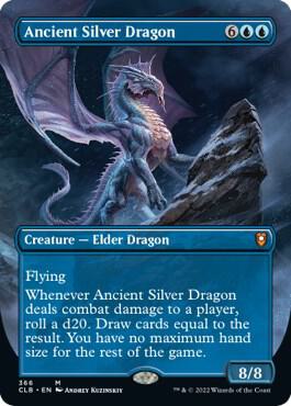 Ancient Silver Dragon (Borderless) - Commander Legends: Battle for Baldur's Gate (CLB)