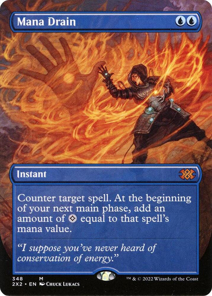 Magic: The Gathering: Mana Drain (Borderless) - Double Masters 2022 - VGMX