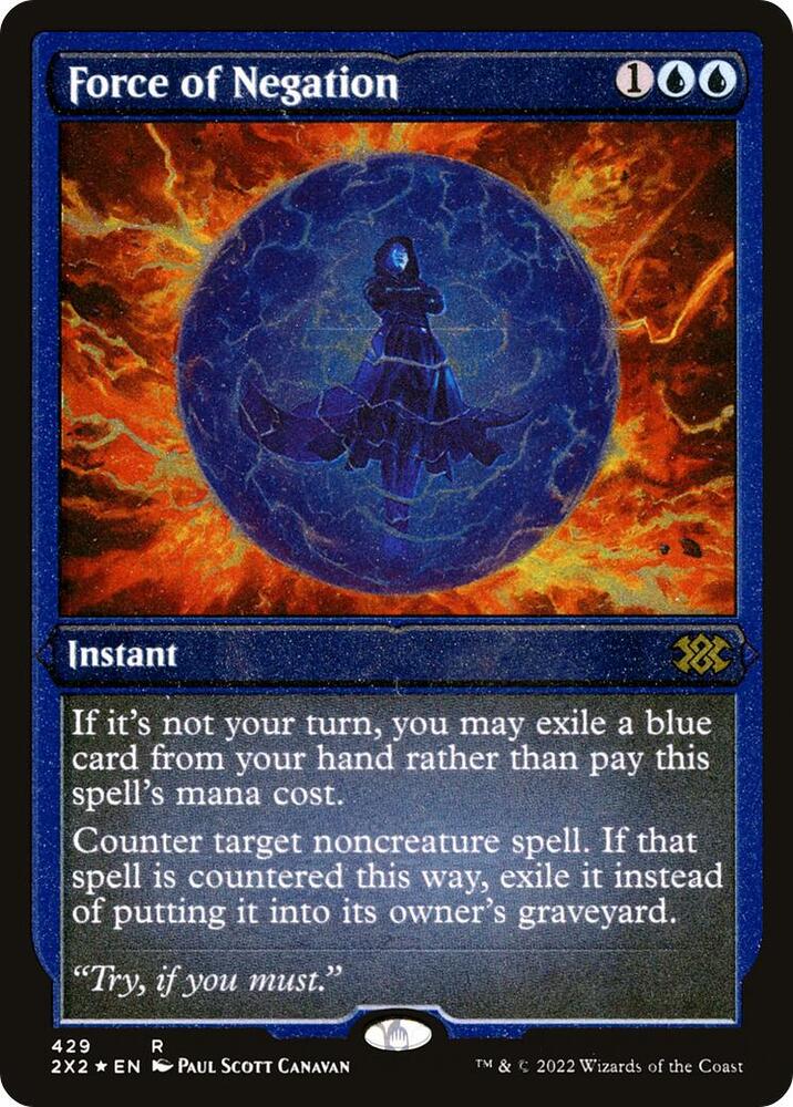 Magic: The Gathering: Force of Negation (Foil Etched) - Double Masters 2022 - VGMX