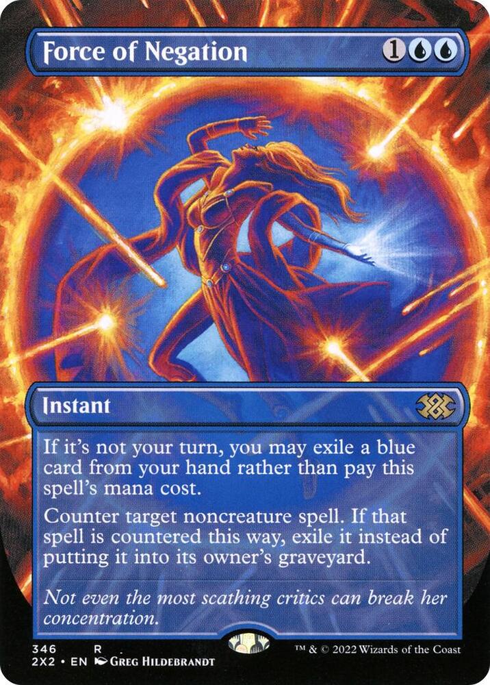Magic: The Gathering: Force of Negation (Borderless) - Double Masters 2022 - VGMX