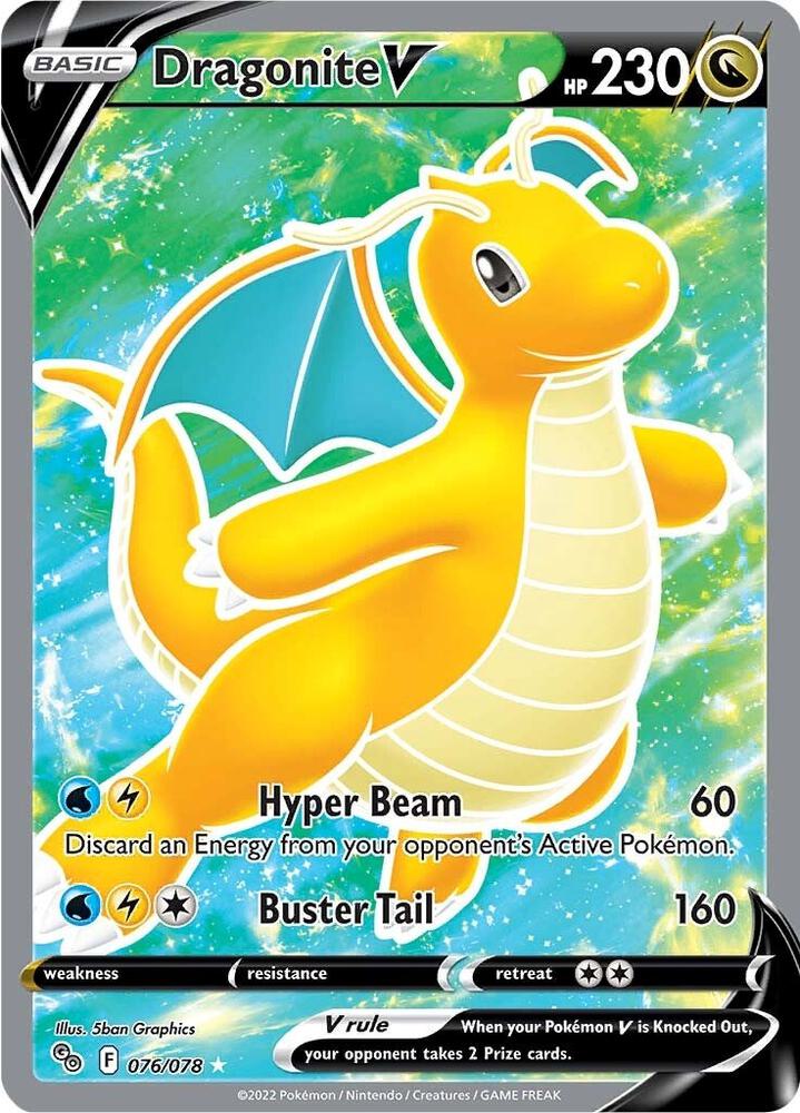 Pokémon: Dragonite V (Full Art) - 076/078 - Pokemon GO - VGMX