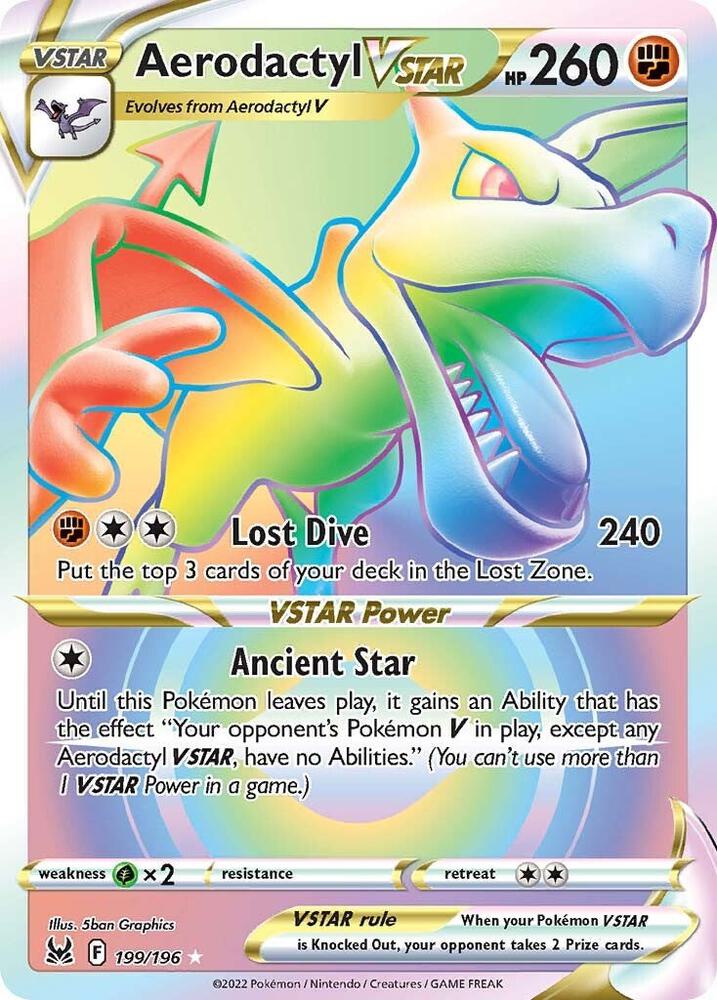 Pokemon: Aerodactyl VSTAR 199/196 - Lost Origin - VGMX