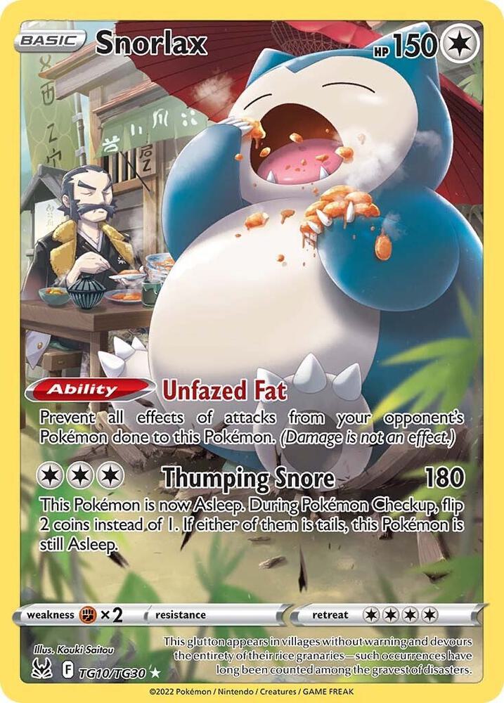Pokemon: Snorlax TG10/TG30 - Lost Origin Trainer Gallery - VGMX