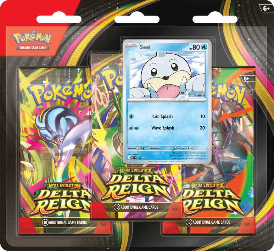 Pokémon| Mega Evolution: Delta Reign - 3-Pack Blister (Limit 2 Per Customer)