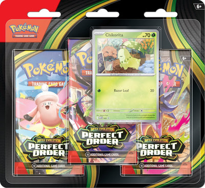 Pokémon| Mega Evolution: Perfect Order - 3-Pack Blister (Limit 2 Per Customer)