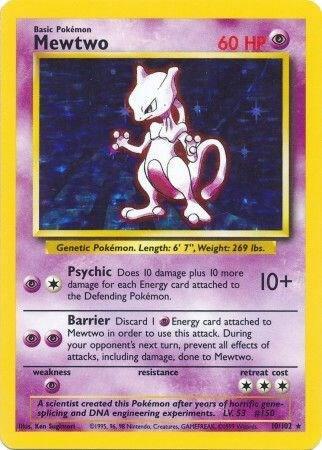 Pokemon: Mewtwo 10/102 - Base Set - VGMX