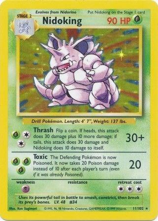 Pokemon: Nidoking 11/102 - Base Set - VGMX