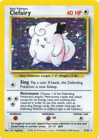 Pokemon: Clefairy 5/102 - Base Set - VGMX