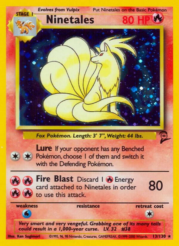 Pokémon: Ninetales - 13/130 - Base Set 2 - VGMX