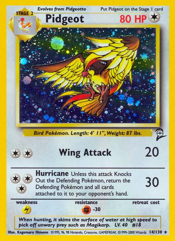 Pokemon: Pidgeot 14/130 - Base Set 2 - VGMX