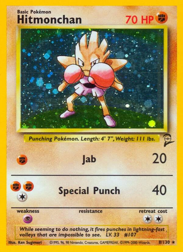 Pokemon: Hitmonchan 8/130 - Base Set 2 - VGMX
