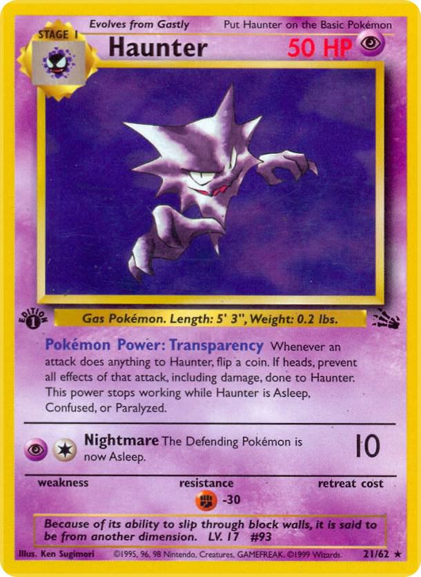 Pokémon: Haunter - 21/62 - Fossil - VGMX