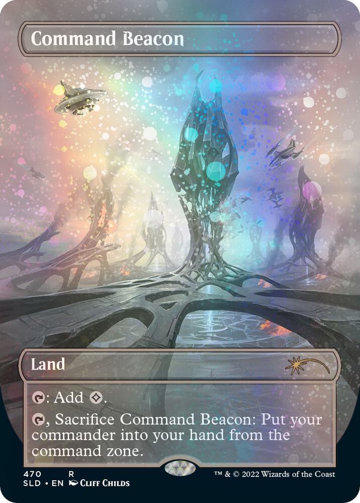 Command Beacon (Borderless) (Galaxy Foil) - Secret Lair Drop Series (SLD)