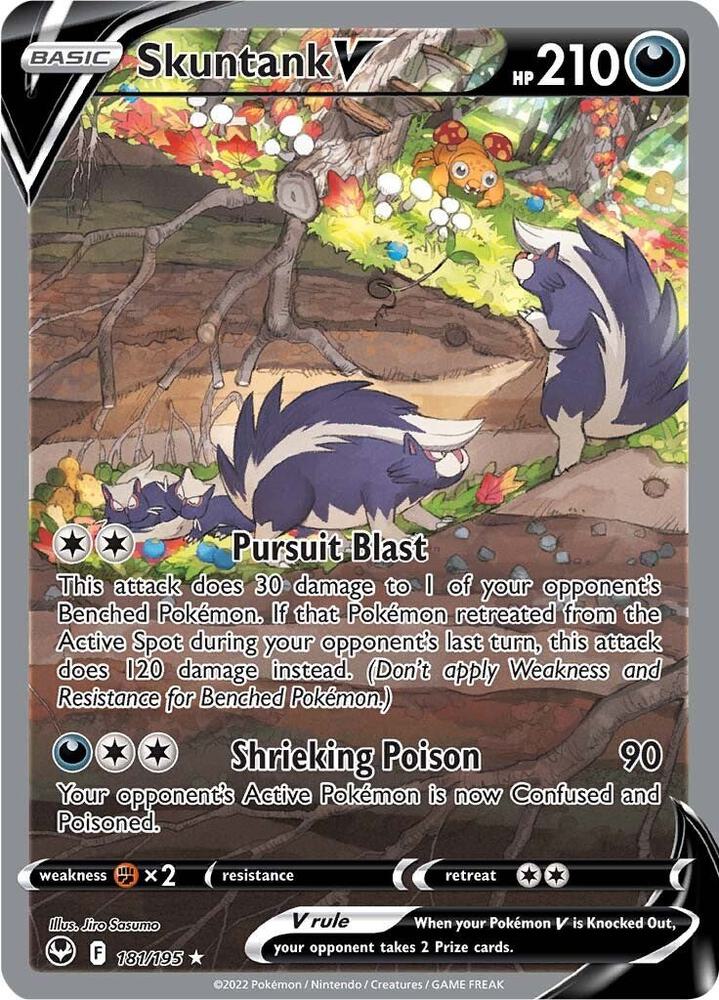 Pokémon: Skuntank V (Alternate Full Art) - SWSH12: Silver Tempest - VGMX