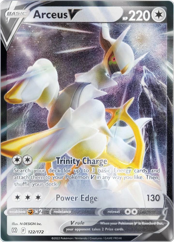 Pokemon: Arceus V 122/172 (Metal Card) - Sword & Shield Promos - VGMX