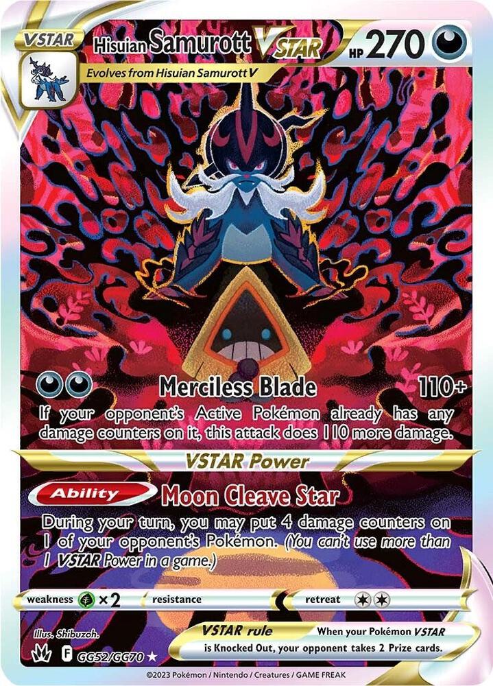 Pokemon: Hisuian Samurott VSTAR GG52/GG70 - Crown Zenith Galarian Gallery - VGMX